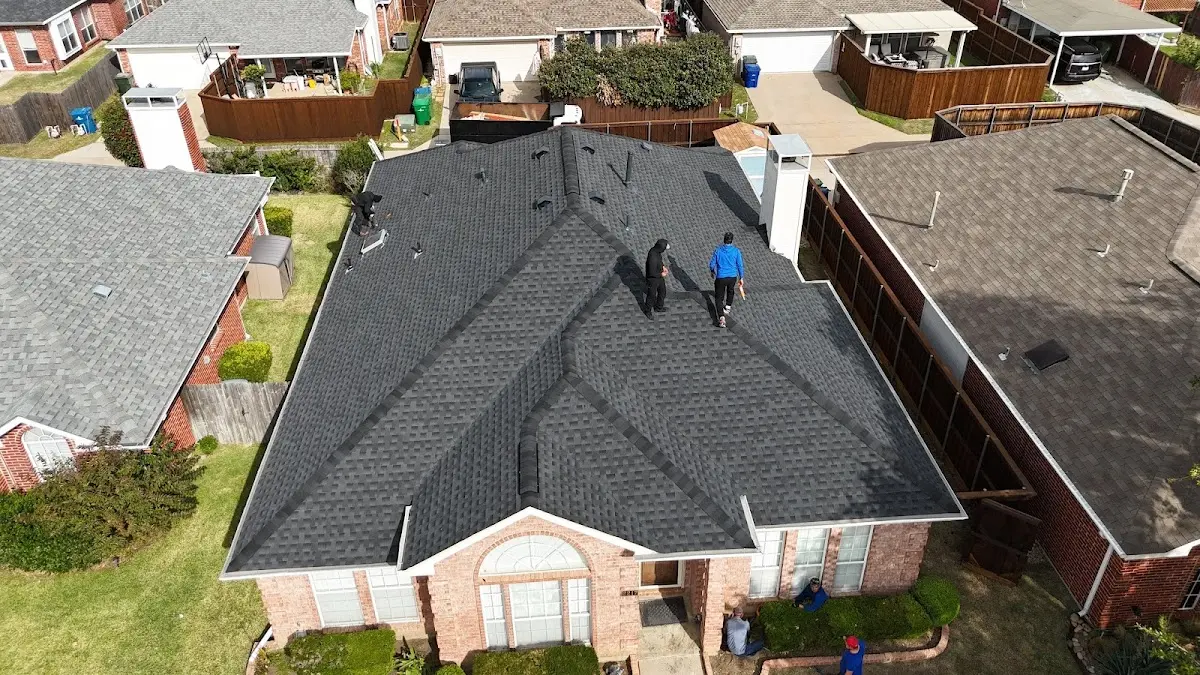 Commercial Roofing work in progress on a Lackland AFB property